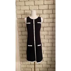 Zesica Black & White Knit Dress
